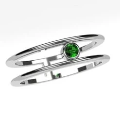 Bague Émeraude Moderne Pour Femme -Vivalatina Boutiqe Bague emeraude moderne 3 1