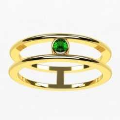 Bague Émeraude Moderne Pour Femme -Vivalatina Boutiqe Bague emeraude moderne 5