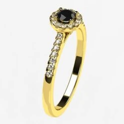 Bague De Fiançailles Diamant Noir -Vivalatina Boutiqe Bague fiancailles diamant noir 7