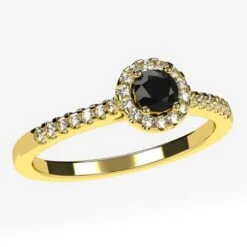 Bague De Fiançailles Diamant Noir -Vivalatina Boutiqe Bague fiancailles diamant noir 8