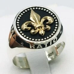 Bague Fleur De Lys Pour Homme -Vivalatina Boutiqe Bague fleur de Lys 5
