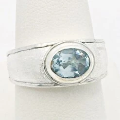 Bague Pour Homme Avec Pierre -Vivalatina Boutiqe Bague homme argent pierre topaze 1