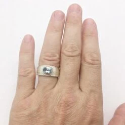 Bague Pour Homme Avec Pierre -Vivalatina Boutiqe Bague homme argent pierre topaze 12