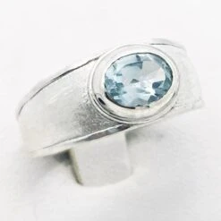 Bague Pour Homme Avec Pierre -Vivalatina Boutiqe Bague homme argent pierre topaze 7