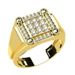 Bague Homme Or Et Diamants -Vivalatina Boutiqe Bague homme chevaliere or 18 carats diamants 13