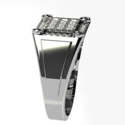 Bague Homme Or Et Diamants -Vivalatina Boutiqe Bague homme chevaliere or 18 carats diamants 3