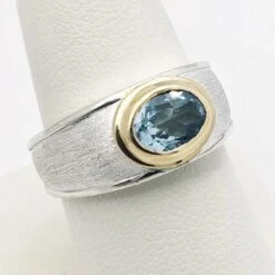 Bague Pour Homme Avec Pierre -Vivalatina Boutiqe Bague homme pierre topaze 1