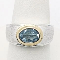 Bague Pour Homme Avec Pierre -Vivalatina Boutiqe Bague homme pierre topaze 3