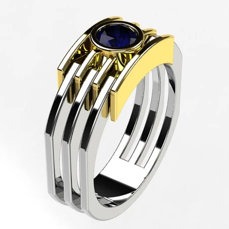 Bague Homme Saphir 11 Bague Homme Saphir – Image 9