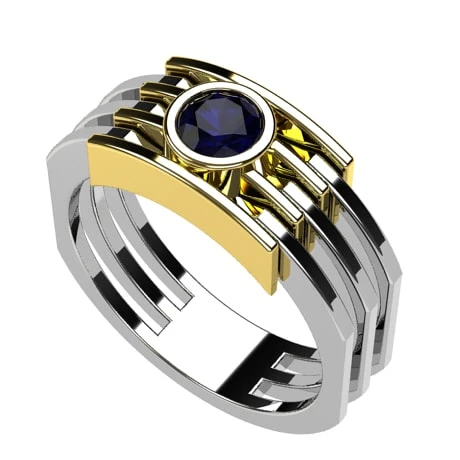 Bague Homme Saphir 13 Bague Homme Saphir – Image 11