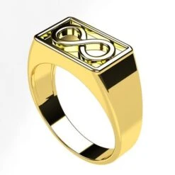 Bague Infini Pour Homme -Vivalatina Boutiqe Bague infini homme or 5