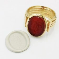 Bague Intaille Cornaline -Vivalatina Boutiqe Bague intaille cornaline 1