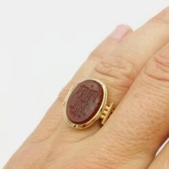 Bague Intaille Cornaline -Vivalatina Boutiqe Bague intaille cornaline 3