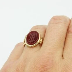 Bague Intaille Cornaline -Vivalatina Boutiqe Bague intaille cornaline 5