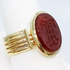 Bague Intaille Cornaline -Vivalatina Boutiqe Bague intaille cornaline 6