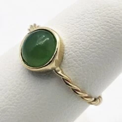 Bague Pierre De Jade En Or Pour Femme -Vivalatina Boutiqe Bague jade or 3