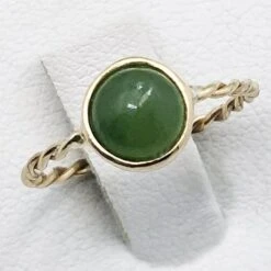 Bague Pierre De Jade En Or Pour Femme -Vivalatina Boutiqe Bague jade or 4 1