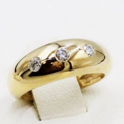 Bague Jonc Trois Diamants -Vivalatina Boutiqe Bague jonc 3 diamants 3