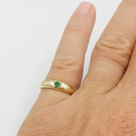 Bague Jonc Avec Émeraude 12 Bague Jonc Avec Émeraude – Image 10