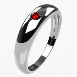 Bague Jonc Avec Pierre Précieuse 35 Bague Jonc Avec Pierre Précieuse -Vivalatina Boutiqe Bague jonc rubis 8