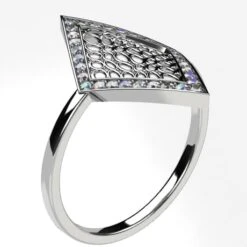 Bague Losange Originale En Or -Vivalatina Boutiqe Bague losange or diamants 1