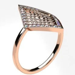 Bague Losange Originale En Or -Vivalatina Boutiqe Bague losange or diamants 9