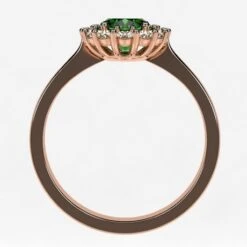 Bague Marguerite Avec Pierre D'Émeraude Et Diamants En Or 27 Bague Marguerite Avec Pierre D'Émeraude Et Diamants En Or -Vivalatina Boutiqe Bague marguerite emeraude diamants 12