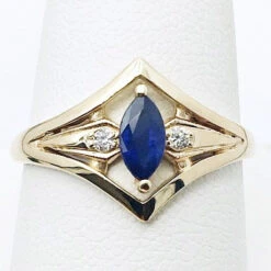 Bague Saphir Marquise 28 Bague Saphir Marquise -Vivalatina Boutiqe Bague marquise saphir 2