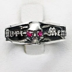 Bague Memento Mori 41 Bague Memento Mori -Vivalatina Boutiqe Bague memento mori rubis 7
