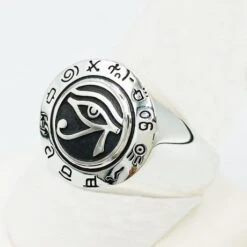 Bague Oeil D'Horus Égyptien -Vivalatina Boutiqe Bague oeil Horus celeste 3