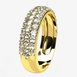 Bague Avec Pavage De Diamants -Vivalatina Boutiqe Bague pavage diamants blancs 5