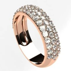 Bague Avec Pavage De Diamants -Vivalatina Boutiqe Bague pavage diamants blancs 9
