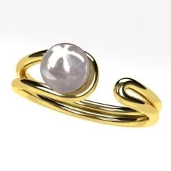 Bague Fine Avec Perle Blanche -Vivalatina Boutiqe Bague perle 7