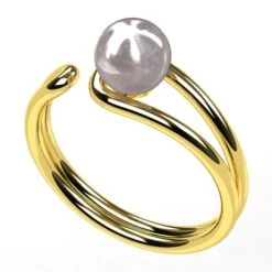 Bague Fine Avec Perle Blanche -Vivalatina Boutiqe Bague perle 8