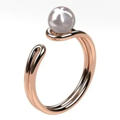 Bague Fine Avec Perle Blanche -Vivalatina Boutiqe Bague perle 9