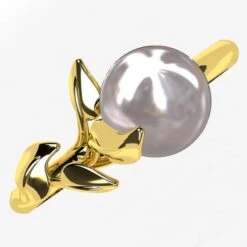 Bague Perle De Culture -Vivalatina Boutiqe Bague perle culture or 8