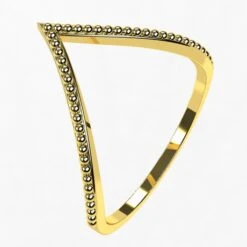 Bague De Phalange Chevron Avec Milegrain -Vivalatina Boutiqe Bague phalange 4