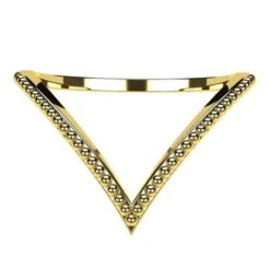 Bague De Phalange Chevron Avec Milegrain -Vivalatina Boutiqe Bague phalange 5