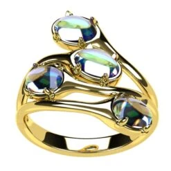 Bague Pierre De Lune -Vivalatina Boutiqe Bague pierre lune or 10