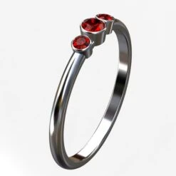 Bague Platine Rubis -Vivalatina Boutiqe Bague platine rubis 3