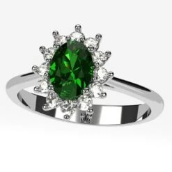 Bague Pompadour Émeraude -Vivalatina Boutiqe Bague pompadour Emeraude 3