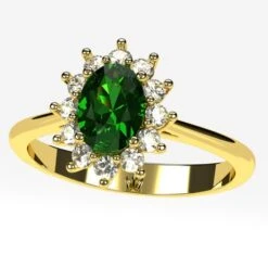 Bague Pompadour Émeraude -Vivalatina Boutiqe Bague pompadour Emeraude 7