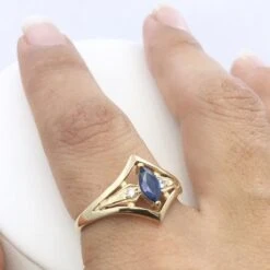 Bague Saphir Marquise 30 Bague Saphir Marquise -Vivalatina Boutiqe Bague saphir marquise 10