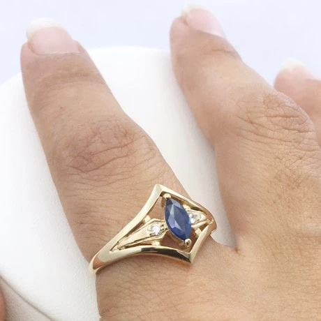 Bague Saphir Marquise 16 Bague Saphir Marquise – Image 14