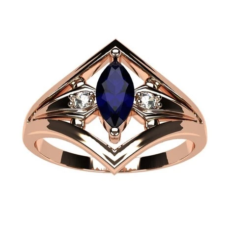 Bague Saphir Marquise 11 Bague Saphir Marquise – Image 9