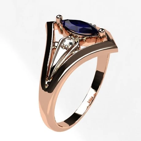 Bague Saphir Marquise 12 Bague Saphir Marquise – Image 10