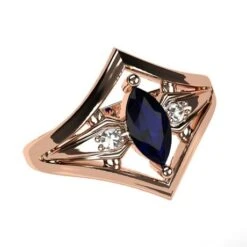 Bague Saphir Marquise 27 Bague Saphir Marquise -Vivalatina Boutiqe Bague saphir marquise en or 15