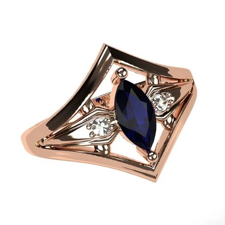 Bague Saphir Marquise 13 Bague Saphir Marquise – Image 11