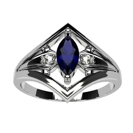 Bague Saphir Marquise 8 Bague Saphir Marquise – Image 6