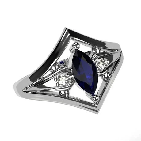 Bague Saphir Marquise 6 Bague Saphir Marquise – Image 4